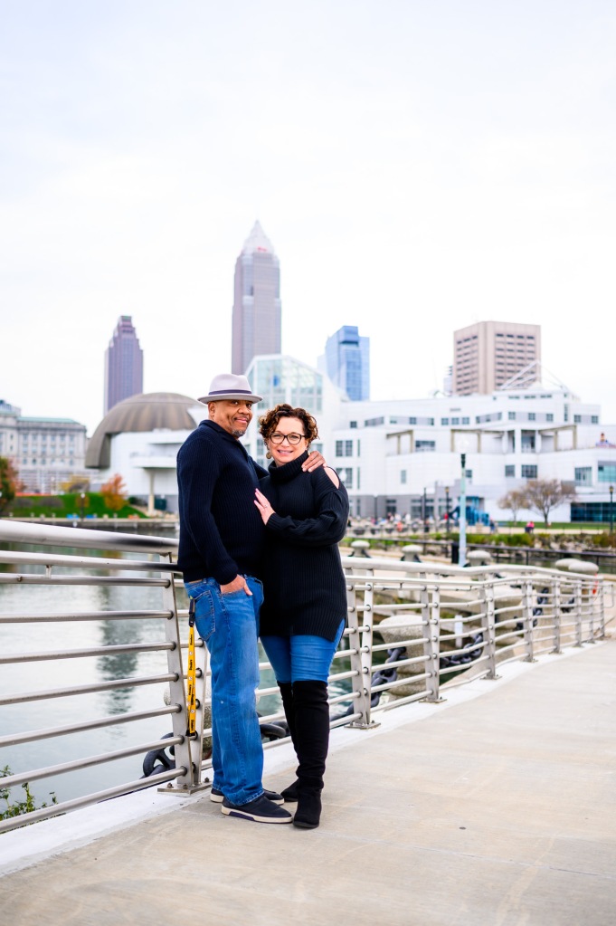 Downtown Cleveland engagement photography
